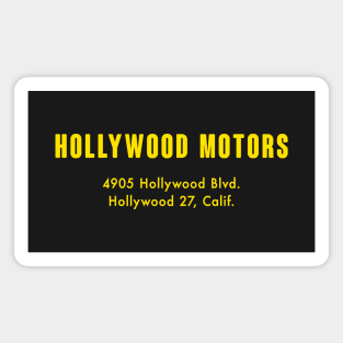 Vintage Hollywood Motors Max Balchowsky 'Old Yeller' Speed Shop emblem - Old yeller yellow print Magnet